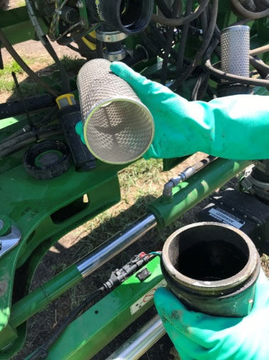 main solution strainer.